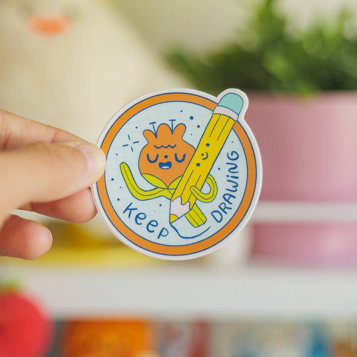 Ivna Lins - Wholesale Sticker - Keep Drawing Vinyl Sticker - Cute Message Artist Motivation2