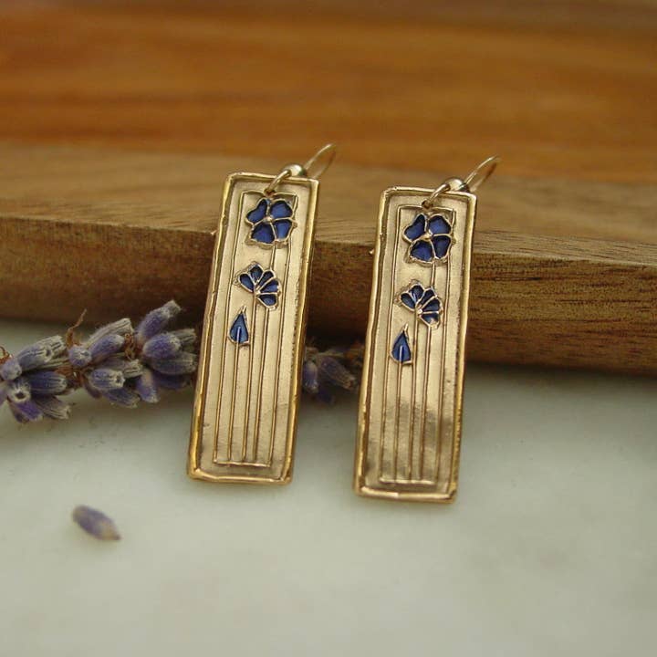 Vis a Vis Jewelry - Vente Boucles d'oreilles pendantes - Boucles d'oreilles petites fleurs de marguerite - Bijoux d'automne