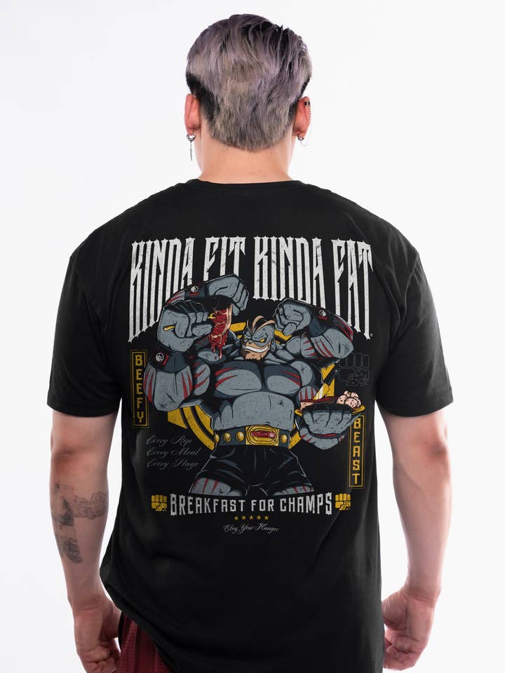 Mega Morechomp Signaturblandning T-shirt för wholesale av Kinda Fit Kinda Fat