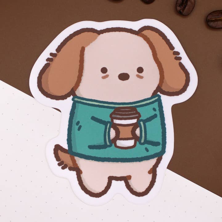 Mocha Coffee • Vinyl Sticker for wholesale by Sam’s Scribbles