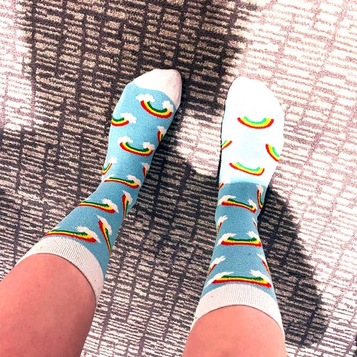 Sock Panda - Wholesale Socks - Women's - Rainbow Sky Socks from the Sock Panda (Adult Medium - Women's Shoe Sizes 5-10)1