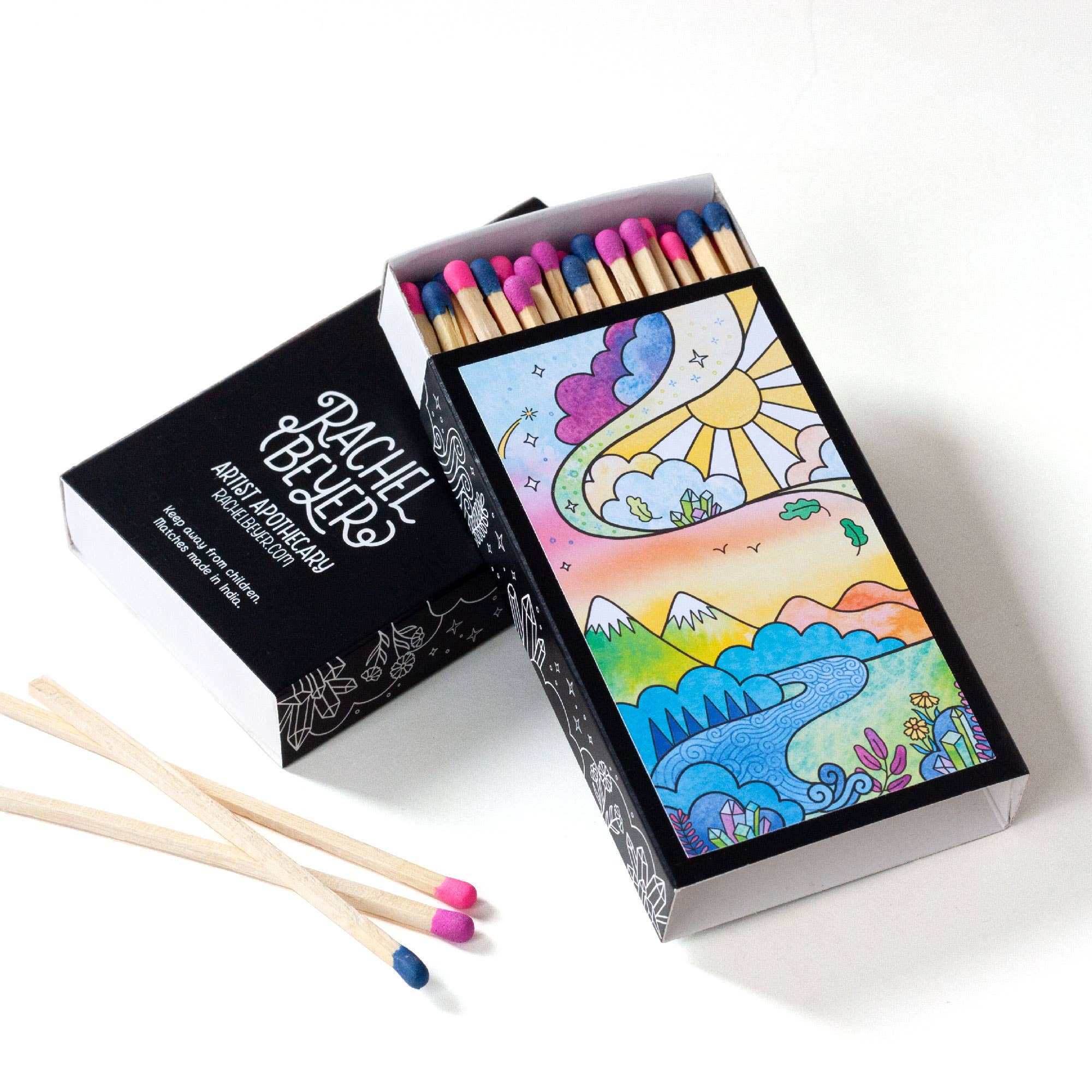 Rachel Beyer - Vente Allumettes - Purification Énergétique - Boîte d'Allumettes Artistique Deluxe2