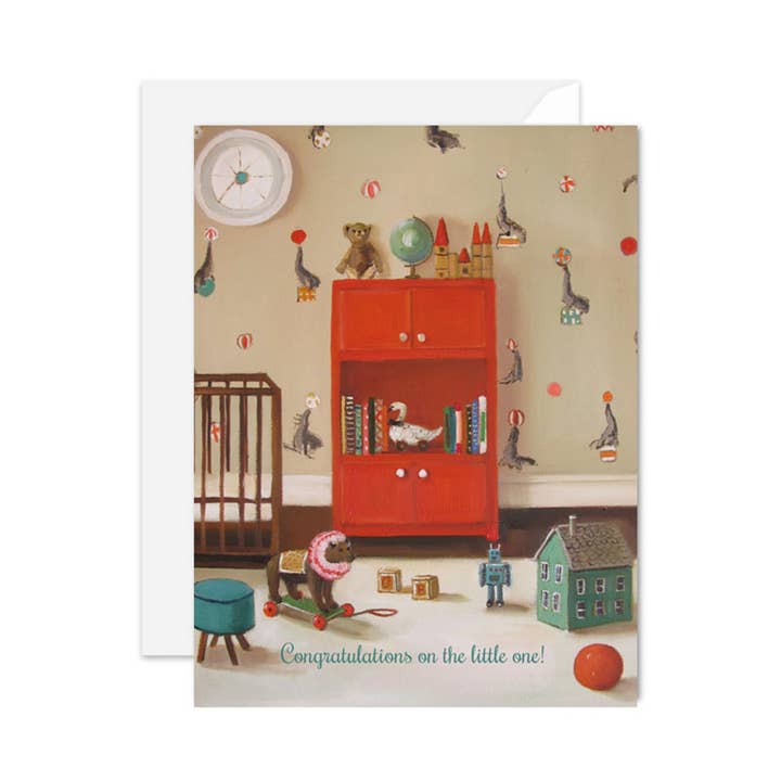 JANET HILL STUDIO - Wholesale Baby Card - Nursery Seals Card