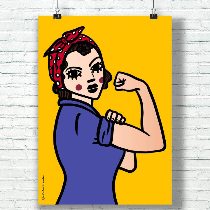 Rosie the Riveter - Poster - Original Creation for wholesale by T FOR TIGER