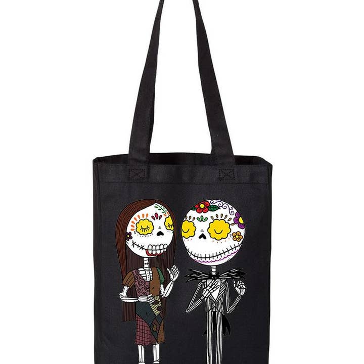 Sac fourre-tout en toile Jack & Sally pour la vente par Fresh Prints of CT