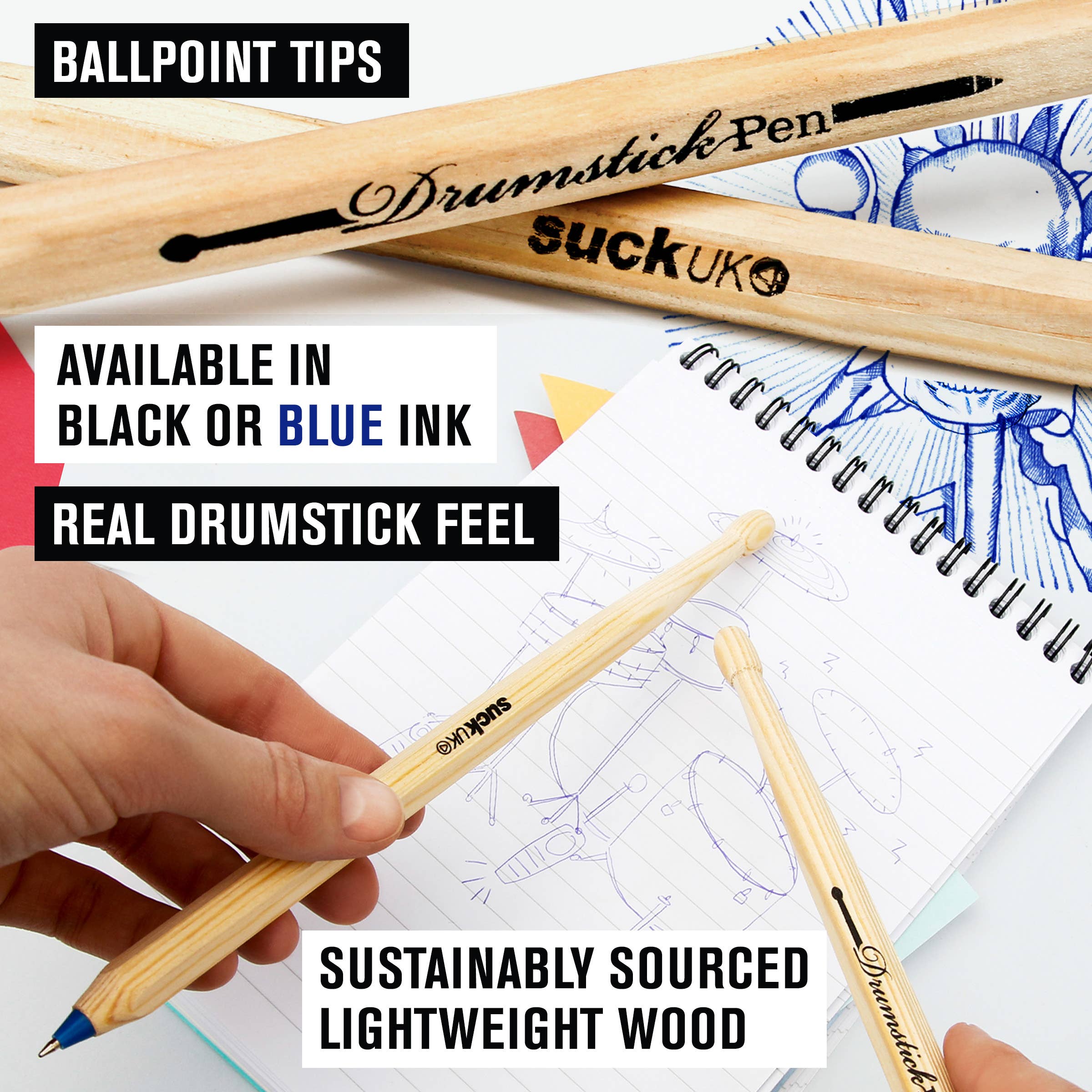 SUCK UK Ltd - USA - Wholesale Pen - Drumstick Pens2