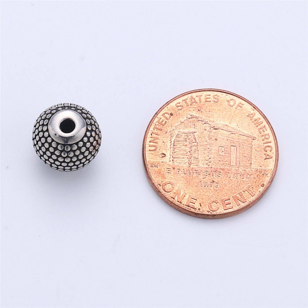 Aim Eternal – wholesale Individual charm/pendant – Stainless Steel Disco Ball Charm Spacer Bead, for DIY Jewelry Making European Charms Beaded Bracelet, Bead Size 11x10mm B-4321