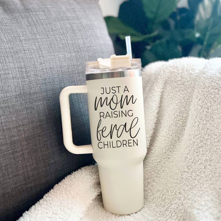 Gia Roma - Wholesale Insulated Mug/Tumbler - Funny Mom Tumblers, 40oz Tumbler With Handles, Bruh Mugs LG42