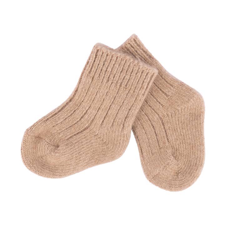 "Little Steps" Camel Wool Socks for wholesale by Little Steppe