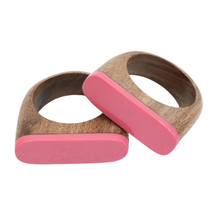 Flow Napkin Rings - Pink for wholesale by Von Gern Home