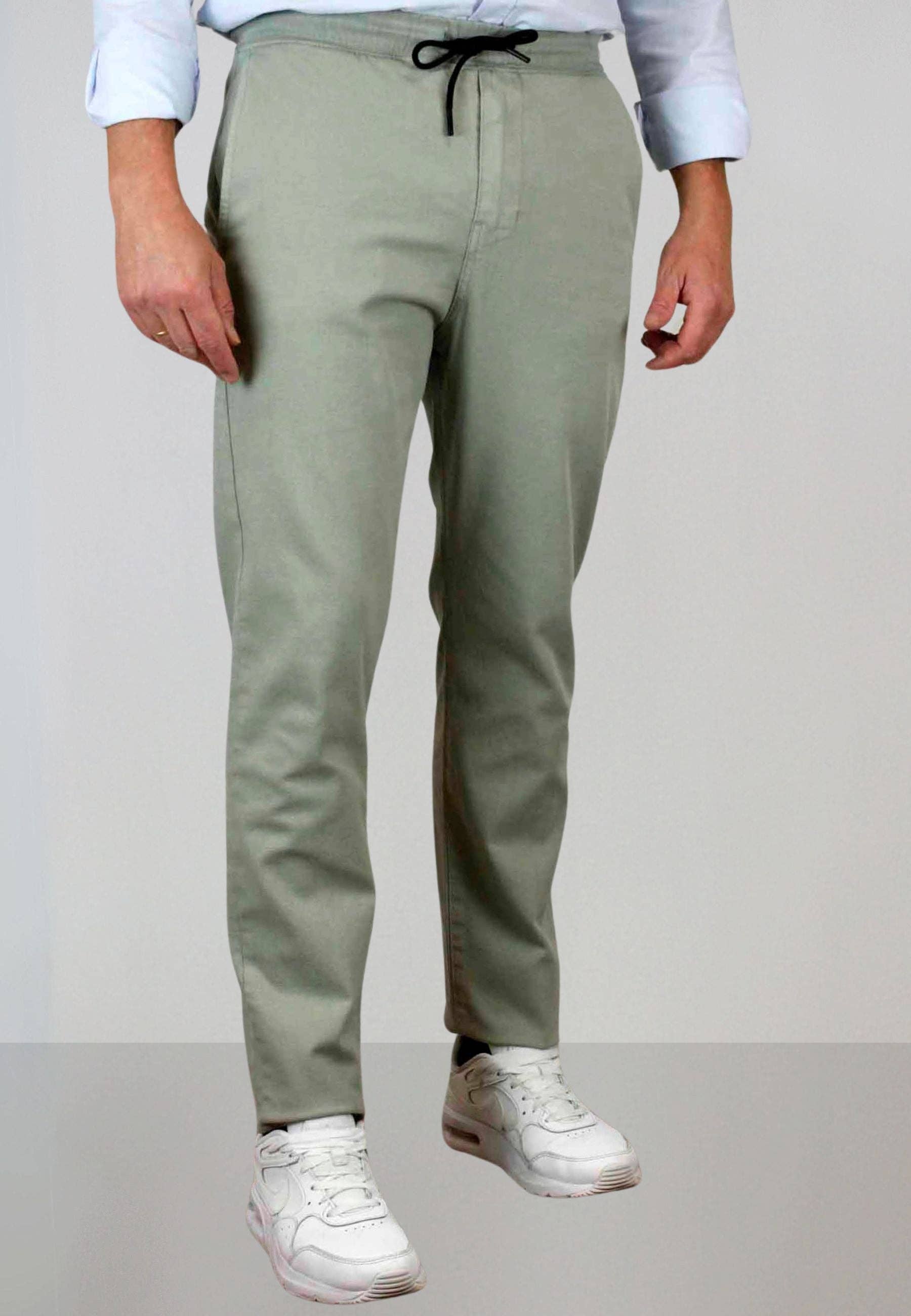 Patadegayo - Wholesale Pants - Men's - Olive structured elastic chino pants
