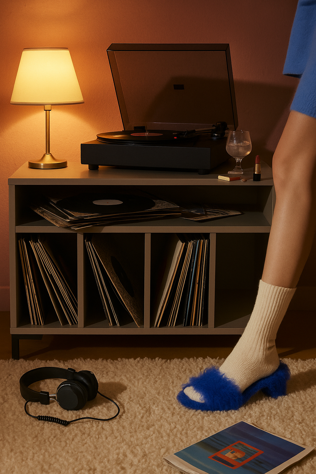 Really Nice Things - Wholesale Console Table - Taupe vinyl cabinet1