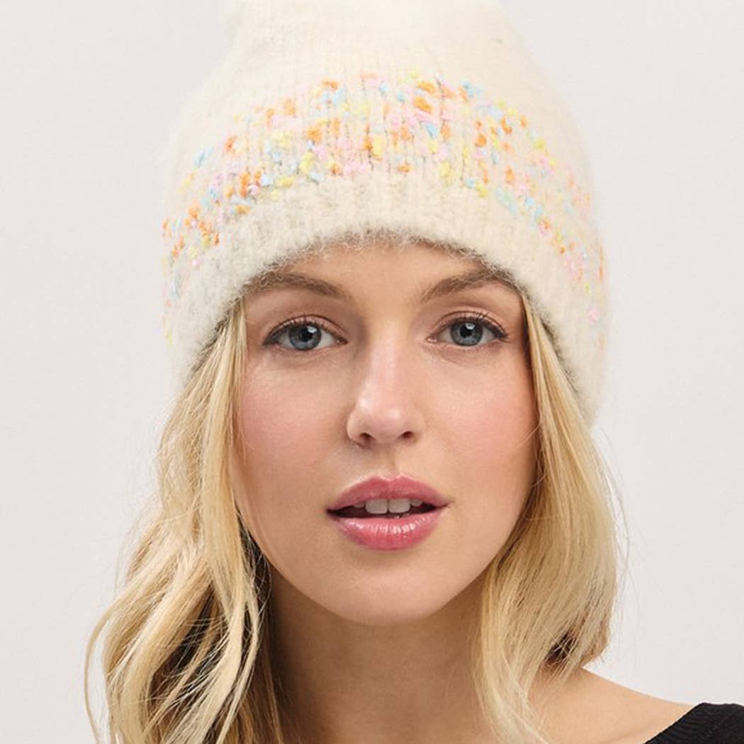 3AM BY H&D ACCESSORIES - Venta al por mayor Gorro de lana - Mujer - Gorro Sólido de Confeti6