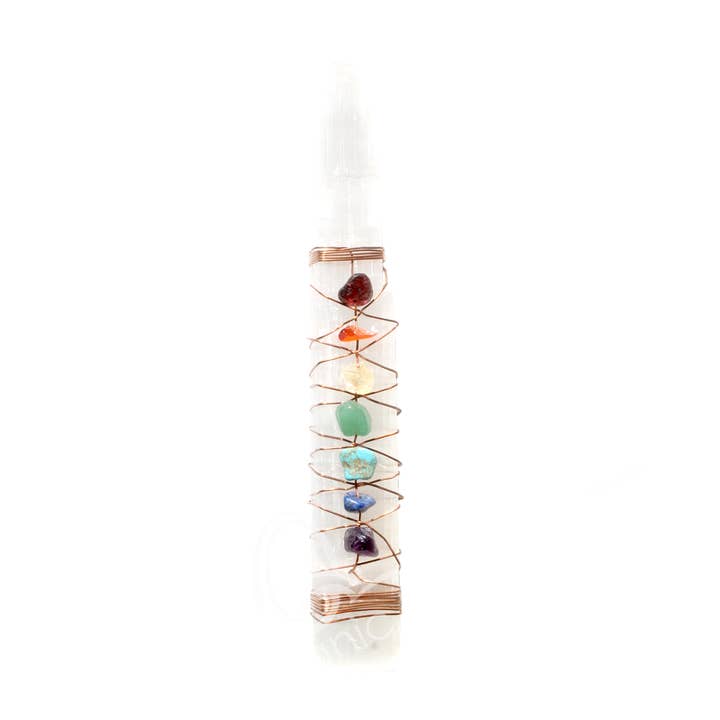Oceanic Linkways Inc - Wholesale Spiritual Stone/Crystal - (PC)HEALING WAND - SELENITE CHAKRA WITH COPPER WIRE 6"0
