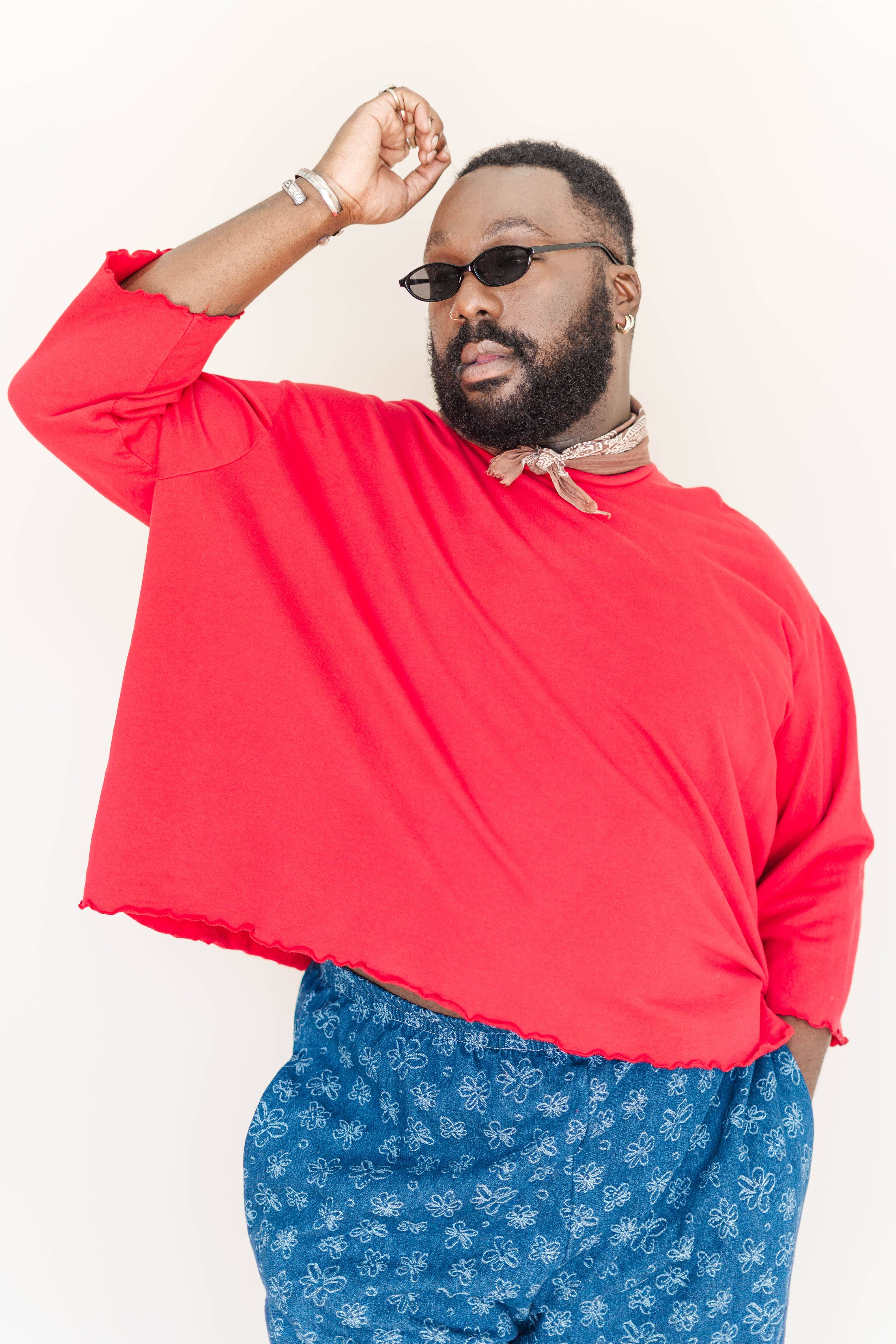 Nettle Studios - Wholesale Sweatshirt - Unisex - Size Inclusive Plus Size Gender Neutral Red Sweatshirt Tee