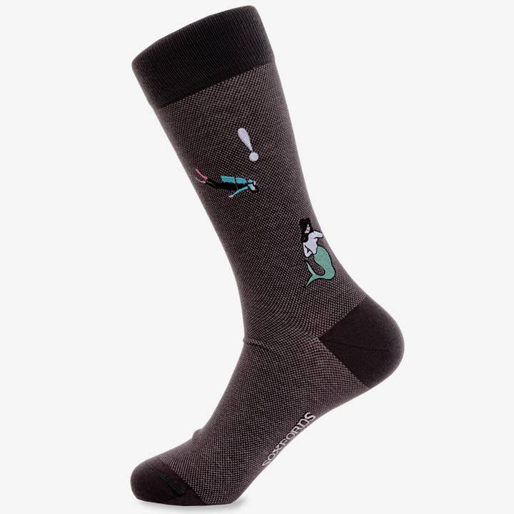 «Diving Belle» - Calcetines finos con temática de buceo para hombre para venta al por mayor de Soxfords