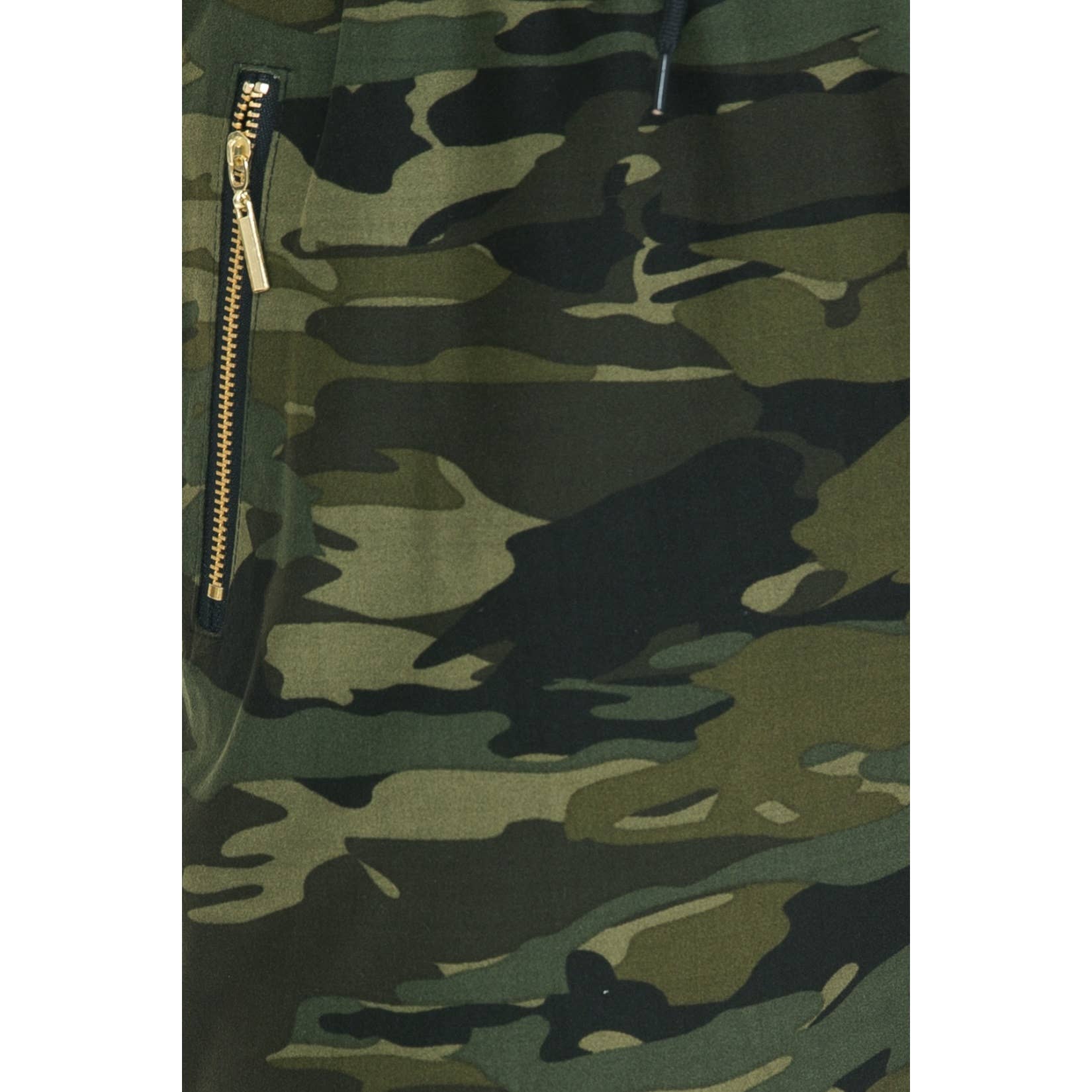 MULTI Gold Zipper Trim Print Joggers with Drawstring for wholesale on Faire3