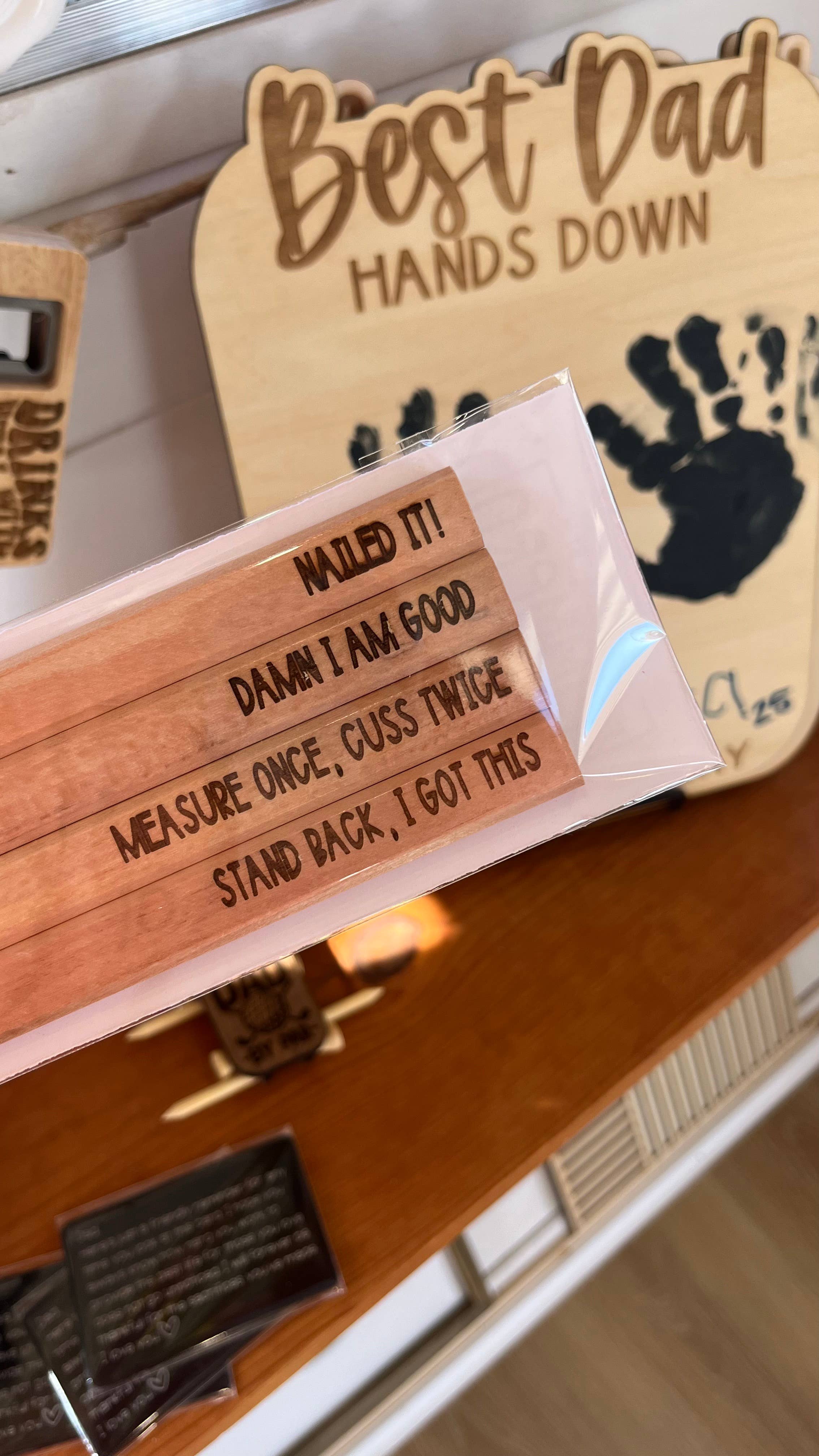 Handmade by Hammero - Wholesale Pencil - Father's Day Engraved Carpenter Pencils1