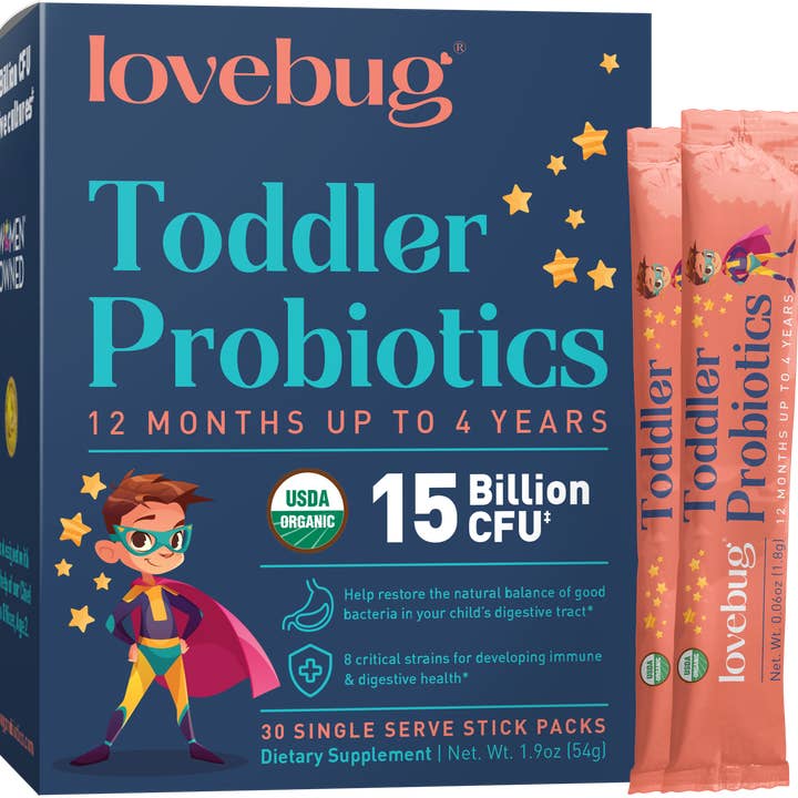 Toddler Probiotics 12 months - 4 Years Organic (Powder) for wholesale by LoveBug Probiotics