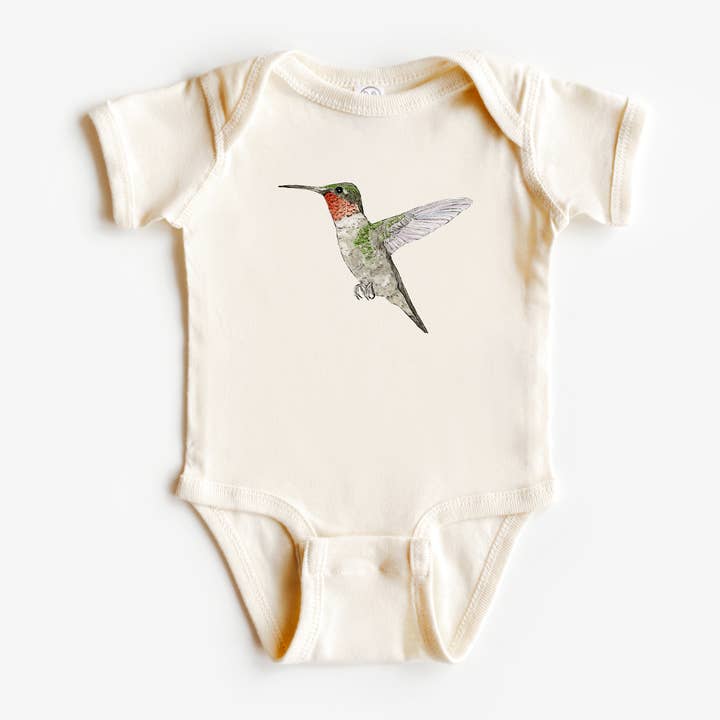 Hummingbird Onesie® — Personalisierter Kolibri Baby Onesie® für den Großhandel von WLDFLWR Studio
