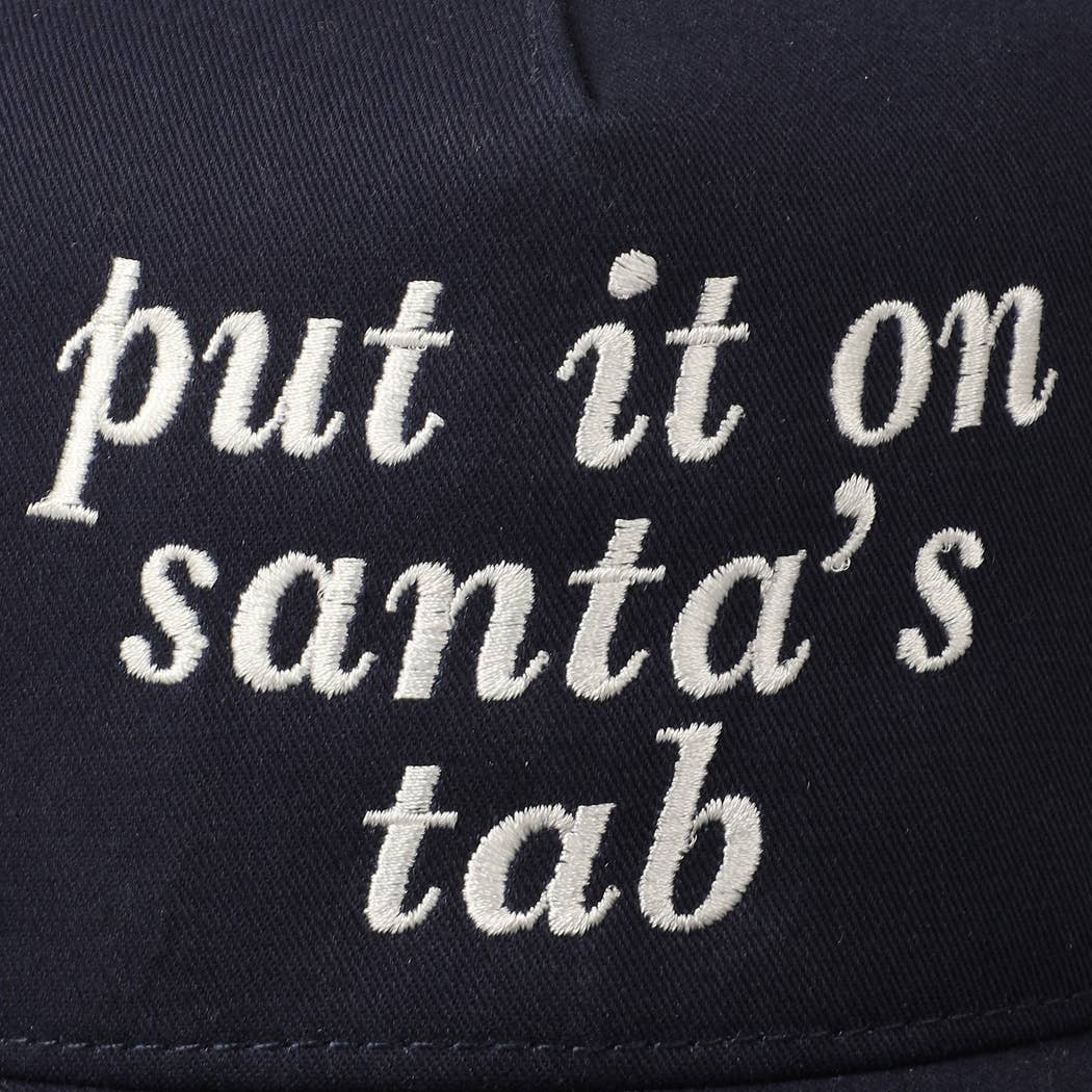 Fashion City - Wholesale Baseball Cap - Unisex - put it on santa's tab Text Embroidery Trucker Hat17