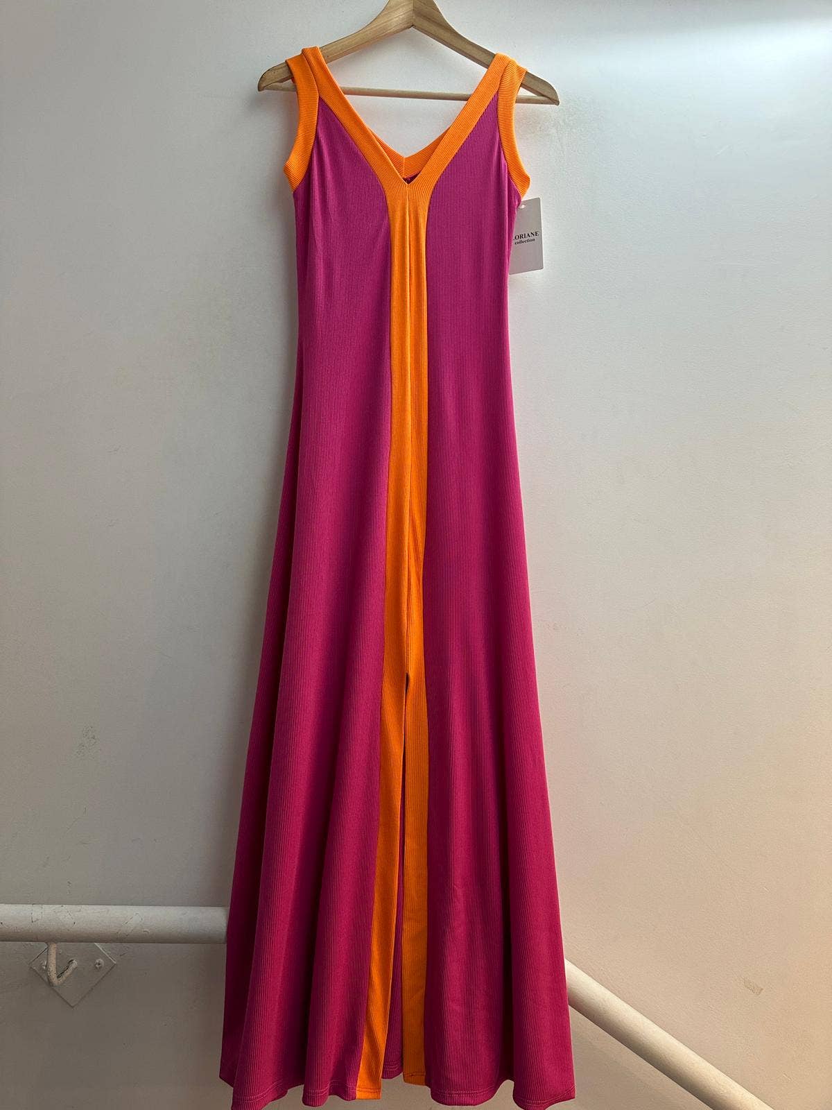 LORIANE - Vendita all'ingrosso Vestito - Donna - 9655 Abito lungo bicolore con spalline4