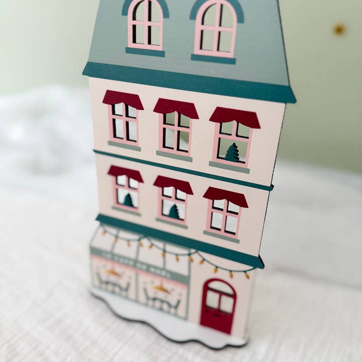 Print Your Love - Wholesale Christmas Decoration - Christmas house in painted wood - Mini Christmas world3