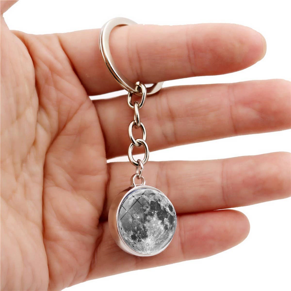 ACCITY - Wholesale Keychain - Women's - COSMIC MOON CRYSTAL GLASS BALL KEYCHAIN PENDANT_CWMM049911