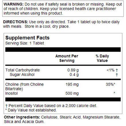 KAL - Wholesale Oral Supplement/Vitamin - Choline Inositol Sustained Release Tablets1