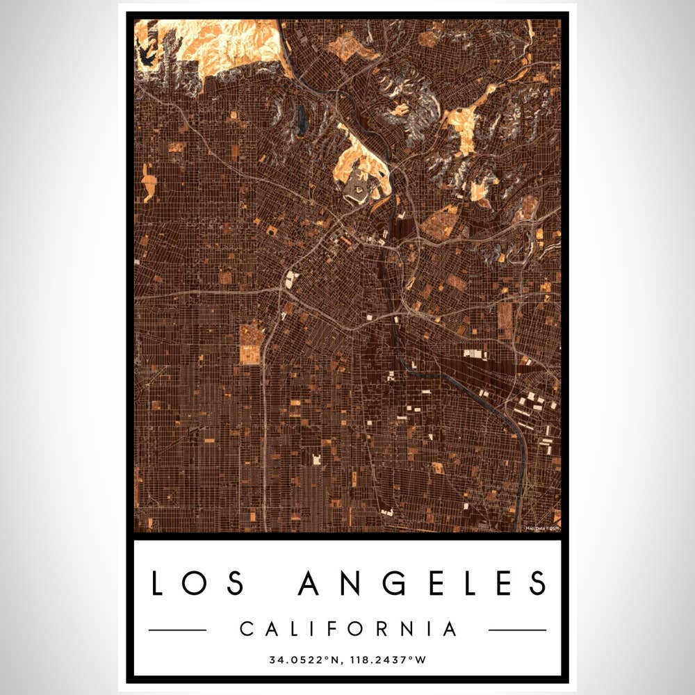 JACE.design - Wholesale Art Print - Los Angeles CA Map Print Ember2