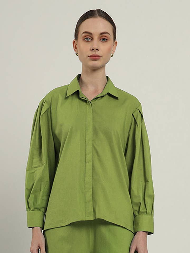 Camisa Flare & Flair Fern Top (Sem Parte Inferior) por atacado de Thevasa