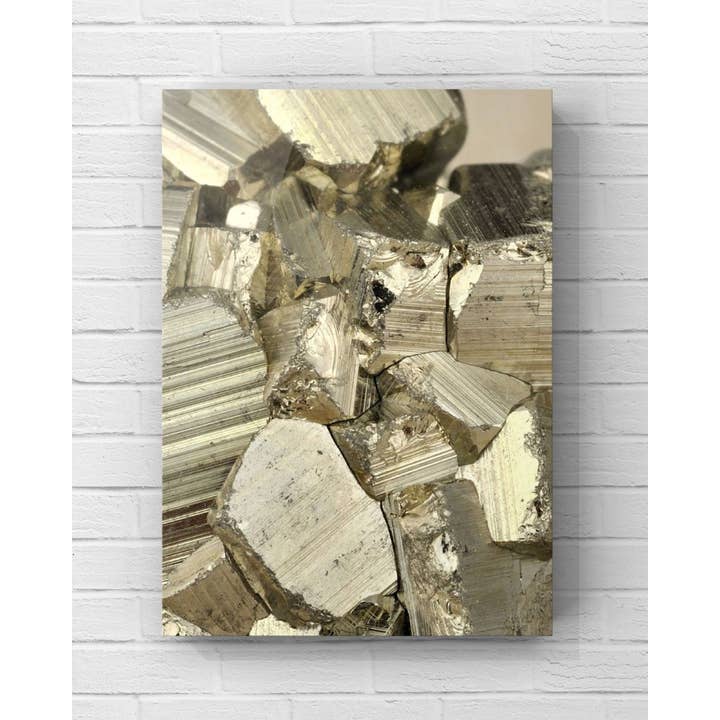 Lienzo artístico de la colección Pyrite Gemstone Crystal para venta al por mayor de MizDragonfly