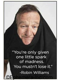 Magnet-"You're only given one little spark of madness…. for wholesale by Ephemera