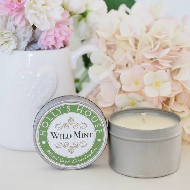 Lata de Vela Hortelã Wild 100ml por atacado de Holly's House UK