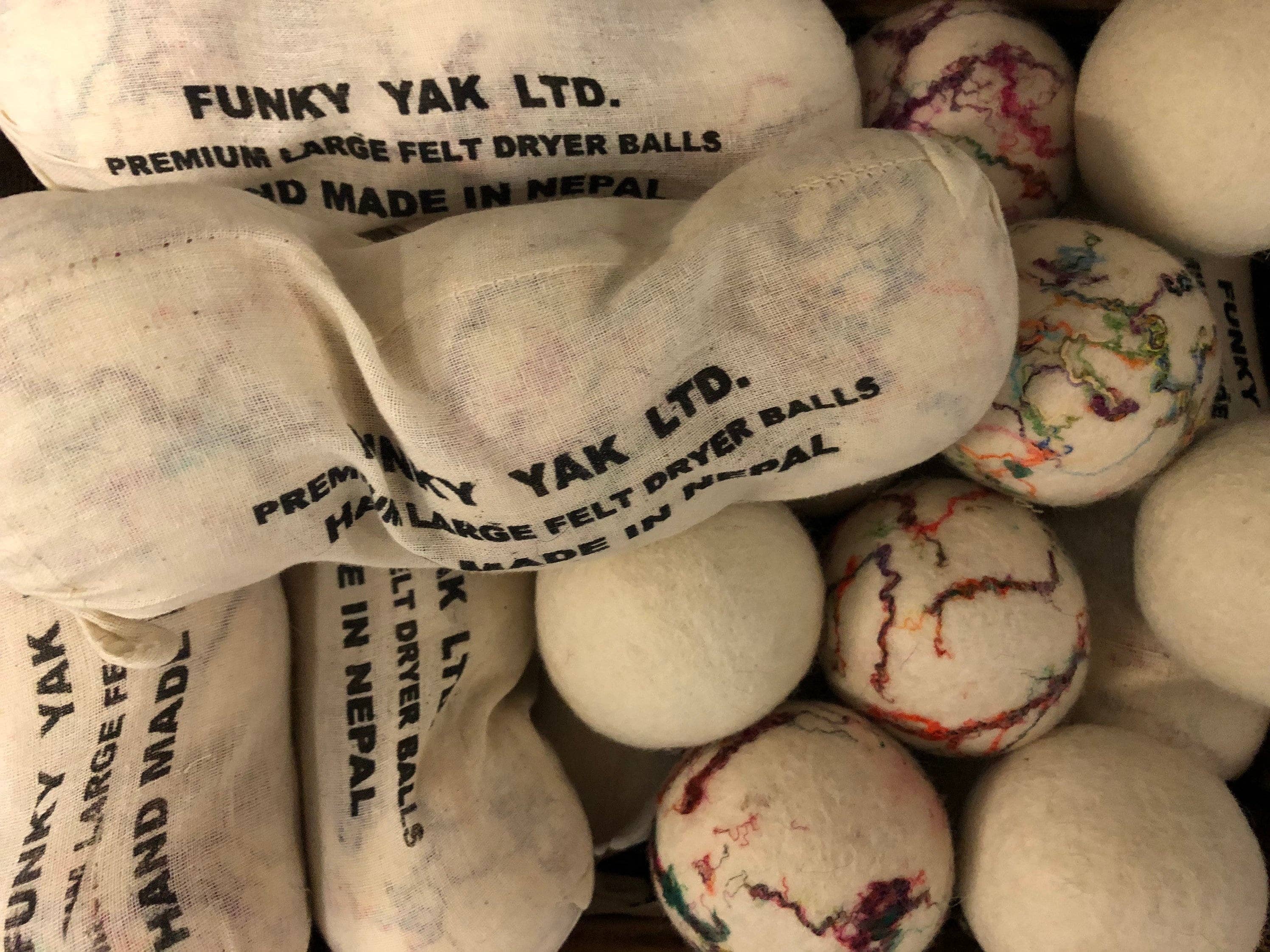 Funky Yak Ltd – wholesale Dryer balls – Handmade Eco Friendly Reusable Felt Dryer Ball0