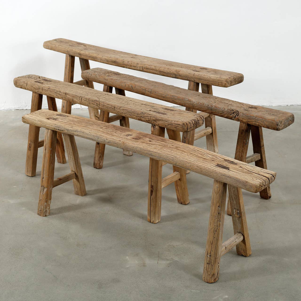 Lily's Living Inc. - Wholesale Bench - Vintage Noodle Bench - Weathered Reclaimed Wood 1