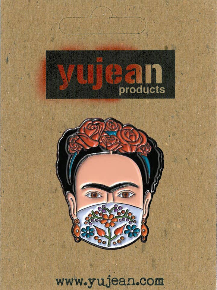 Frida Mask Enamel Pin-E1106 for wholesale by Yujean