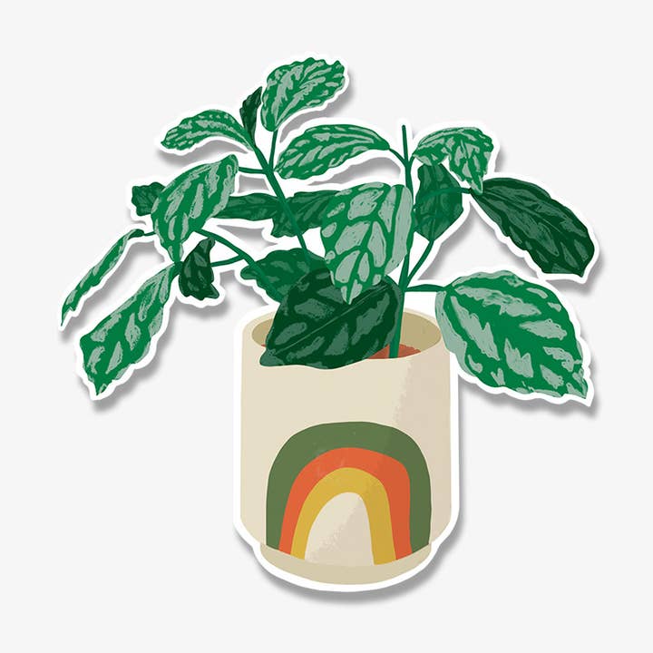 Aluminum House Plant Weatherproof Sticker for wholesale by Beka Gene Studio