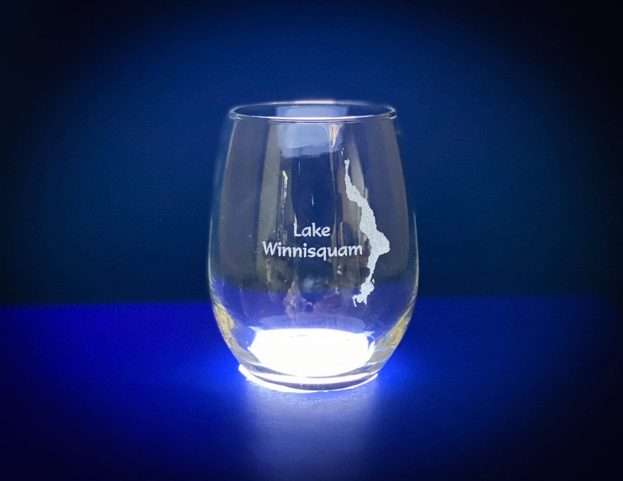 Adirondack Etching LLC - Wholesale Wine Glass - Make My Lake 15 oz Stemless Wine Glass2