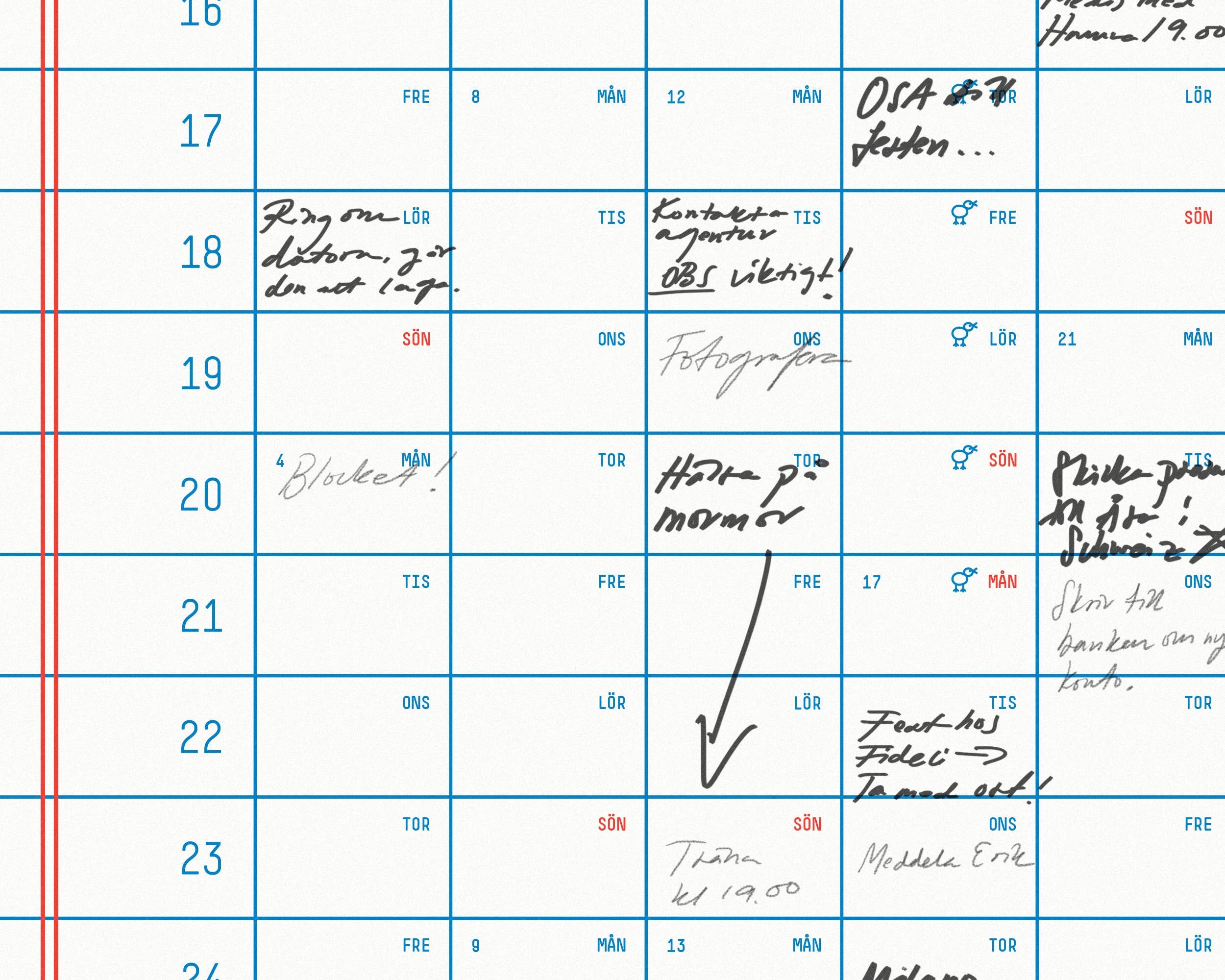 Yearcalendar - Wholesale Calendar - 2026 Classic Sweden Calendar 50x70cm3