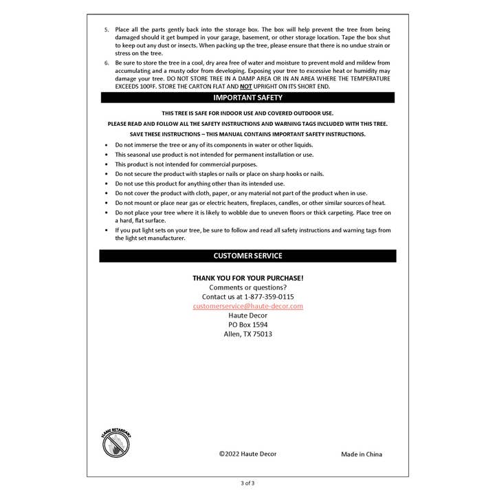 Haute Decor - Wholesale Artificial Christmas Tree - 3.5 Foot Berkley Fir Tree, Unlit in Brown Pot7