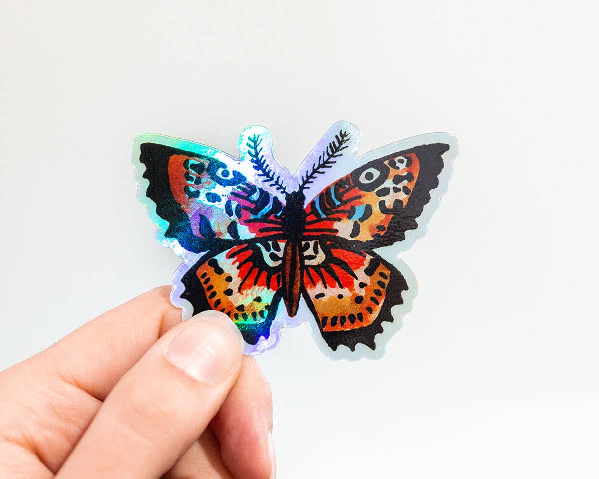 Wildship Studio - Wholesale Sticker - Holographic Butterfly Animal Vinyl Sticker3