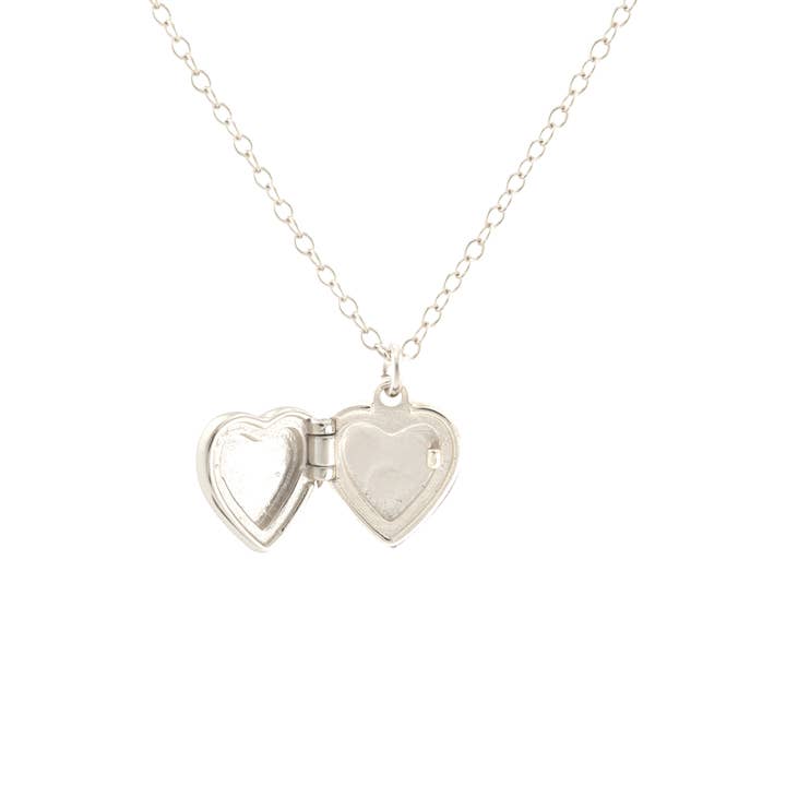 Kris Nations - Wholesale Locket Necklace - Heart Locket 18K Gold Vermeil | Sterling Silver Charm Gold Filled | Sterling Silver Chain 16-18 Inches Nickel Free Ships from CA Holds a Small Photo5