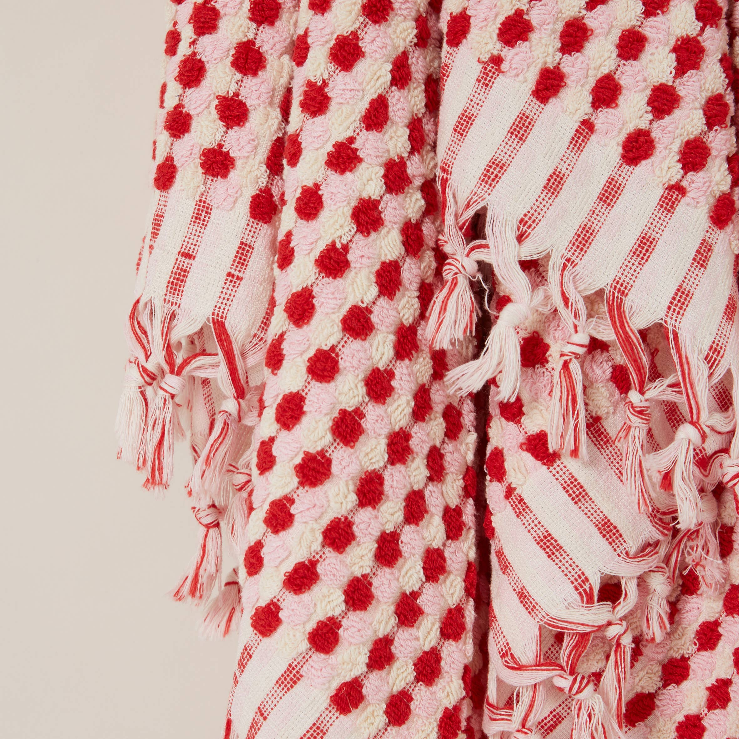 MAYDE - Vente Serviettes de bain - Serviette Rainbow - Framboise2