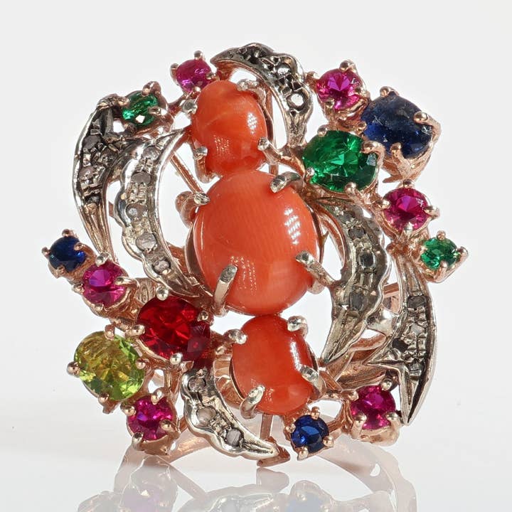 Återgivningsring Antik i silver 925 och guld 9 Kt för wholesale av Gold Antique