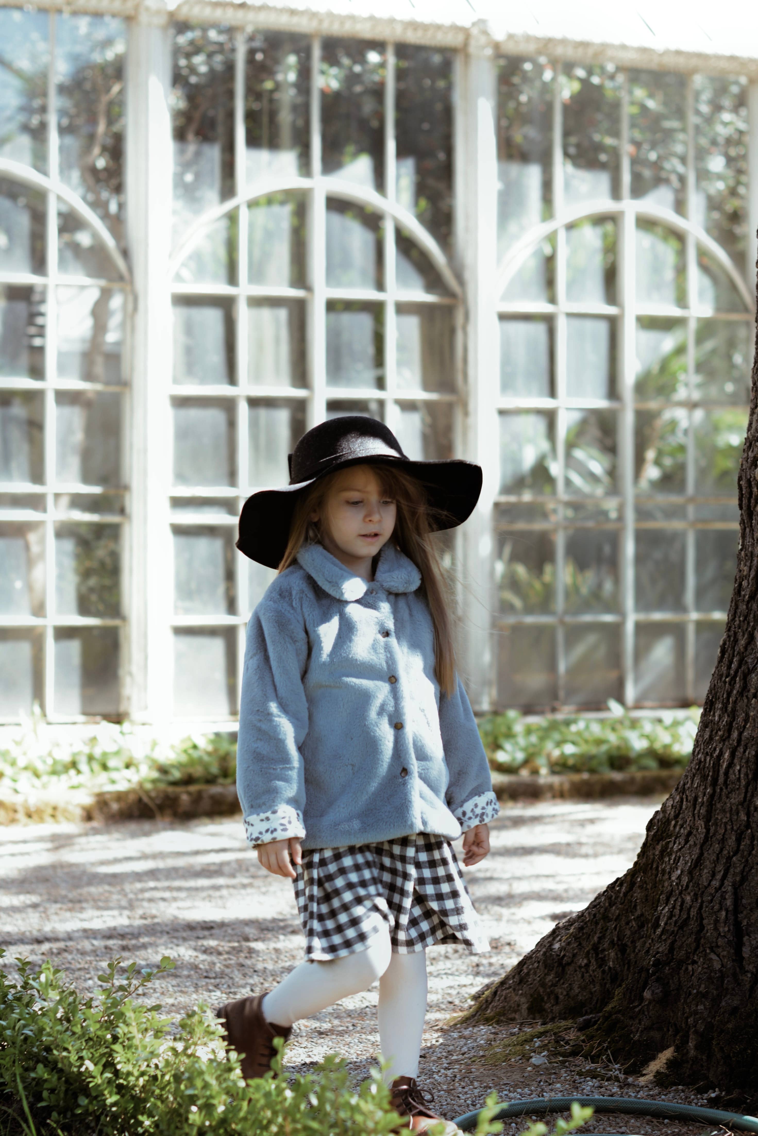 Eli & Nev (we cover U.S. import duties) - Wholesale Jacket - Kids - Baby / Kids Blue Faux-fur Jacket with Floral Lining OEKO-TEX3