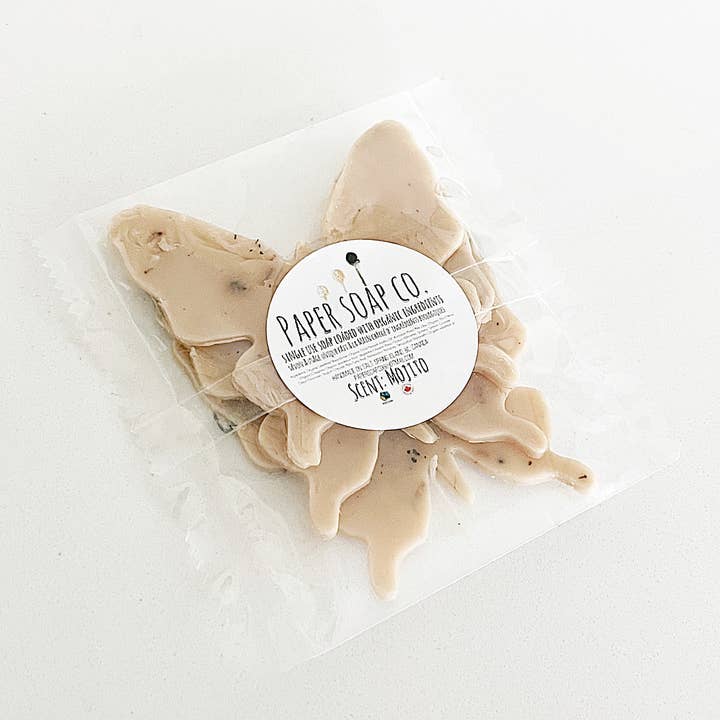 Paper Soap Co - Wholesale Bar Soap - Butterfly - Mini Paper Soap - Singles3