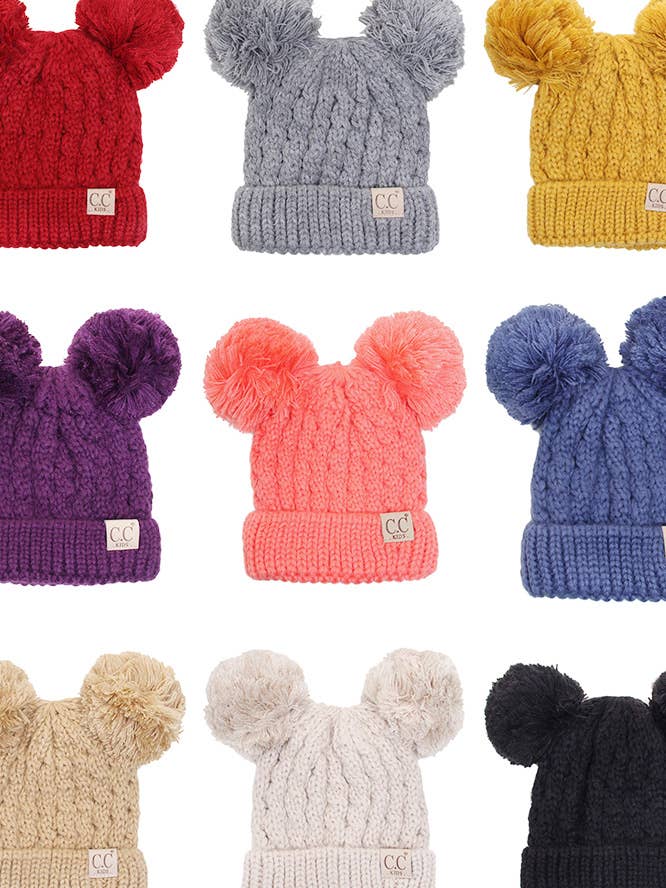 C.C Kids - Berretto con pompon doppio per la vendita all'ingrosso da parte di Hana
