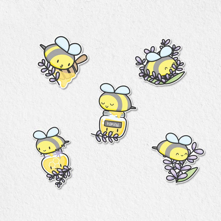 Autocolantes Mel de Lavanda Die Cut por atacado de hubmanchubgirl.