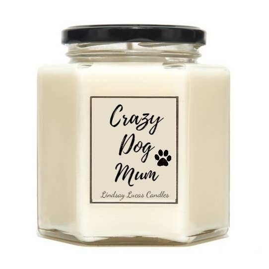 Vela aromática Crazy Dog Mum para venta al por mayor de Lindsay Lucas Candles